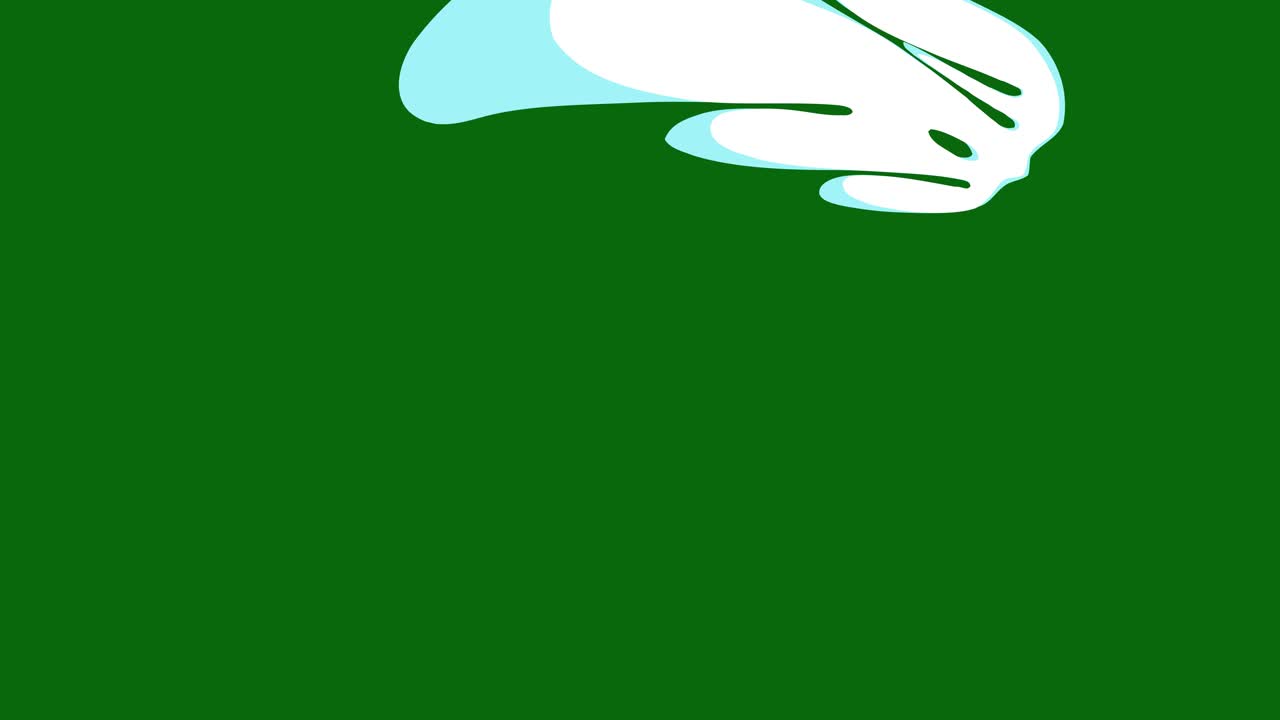 녹색 스크린에서 다채로운 만화 액체 전환 애니메이션: 크로마 키로 부드러운 액체 과도.