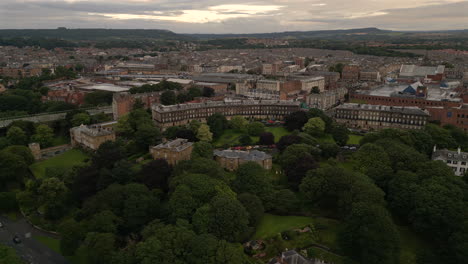 Rotating-Establishing-Drone-Shot-Over-Scarborough-Town