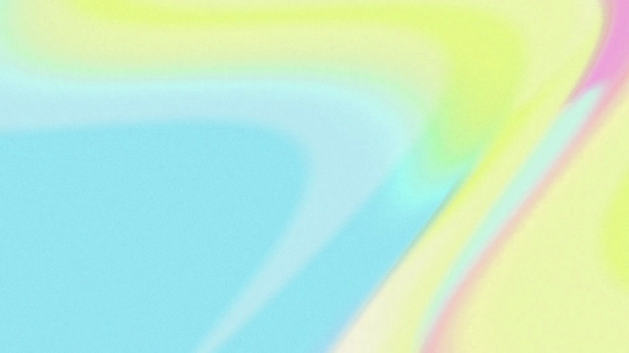 animación de formas viscosas orgánicas pastel de movimiento lento de color turquesa, rosa y amarillo