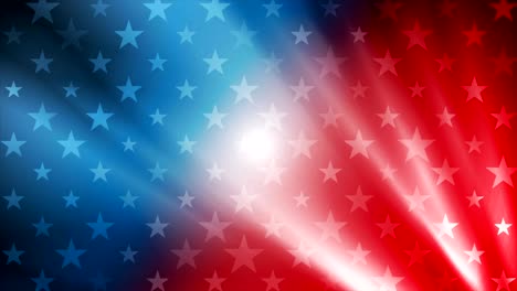 usa colors, stars and rays abstract video animation