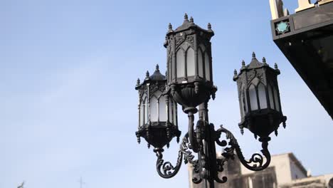 ornate black street lamp