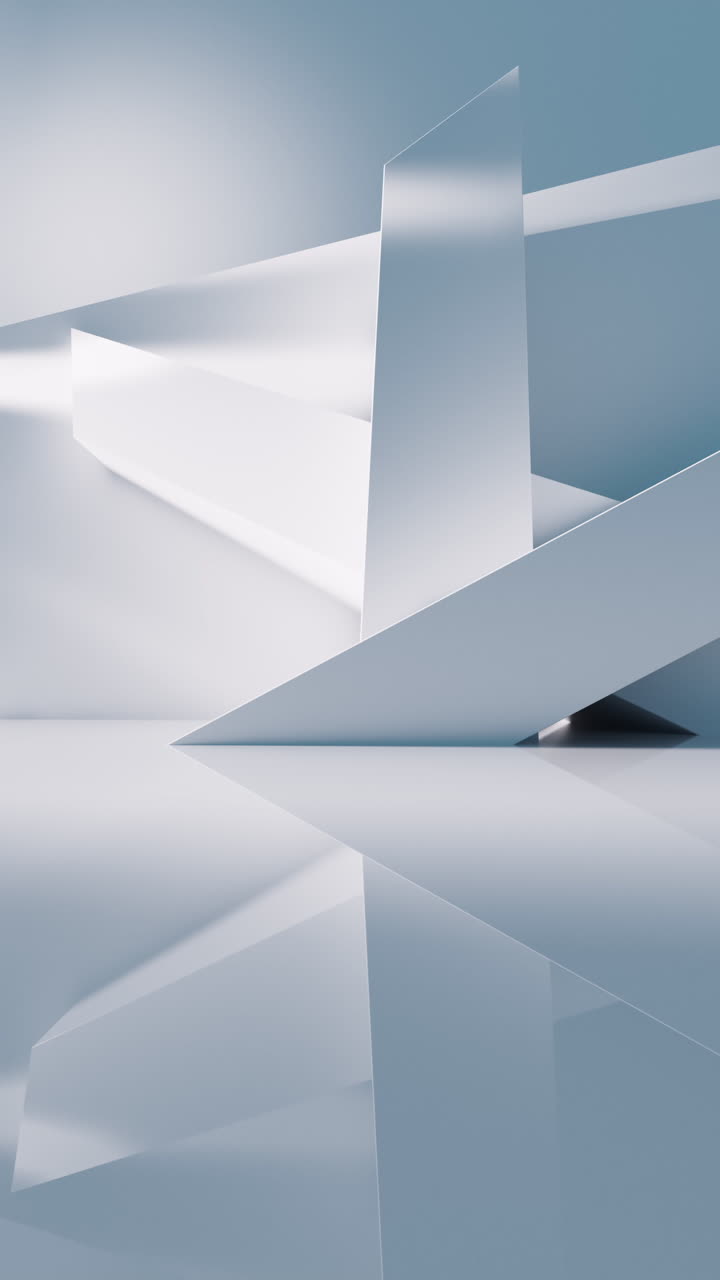 struttura di costruzione vuota con struttura geometrica, rendering 3d.