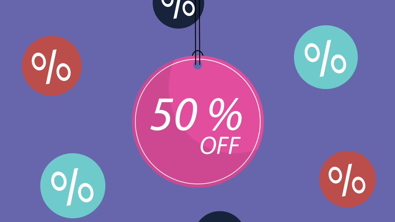 animación de las etiquetas de comercio y los patrones de porcentaje