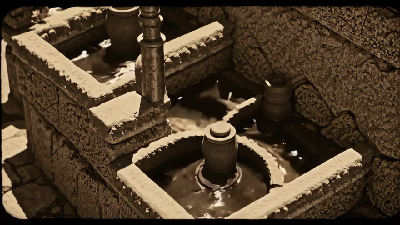 Ancient Terraced Structure and Washing Stations