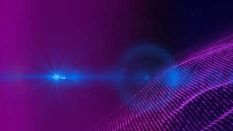 animación de luz y brillo púrpura sobre fondo violeta