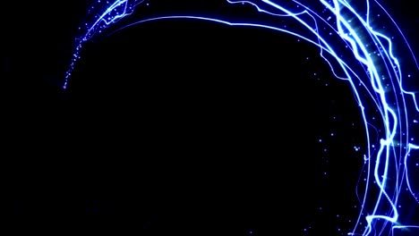magical particles ring abstract background, animation