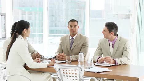 business team at a meeting