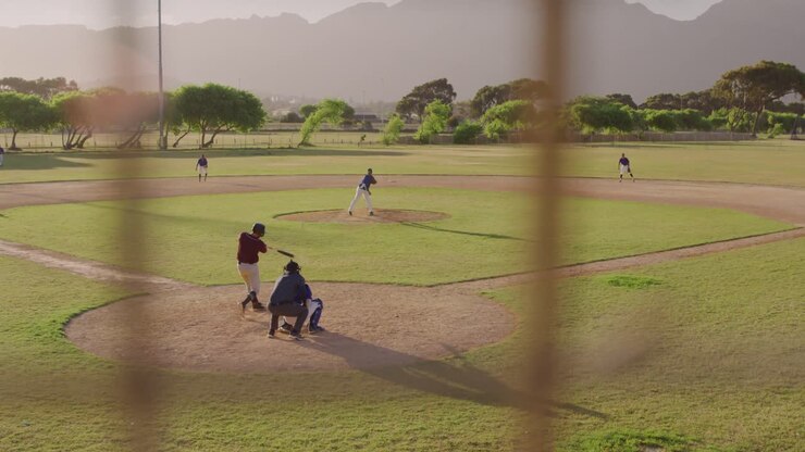 Campo da baseball durante una partita