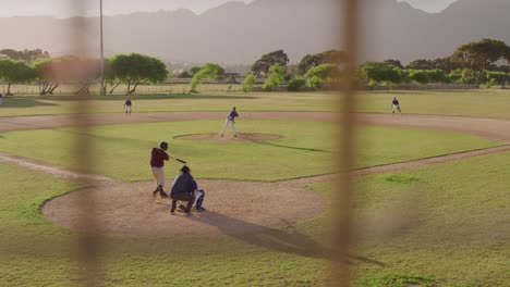 Baseballfeld-Während-Eines-Spiels