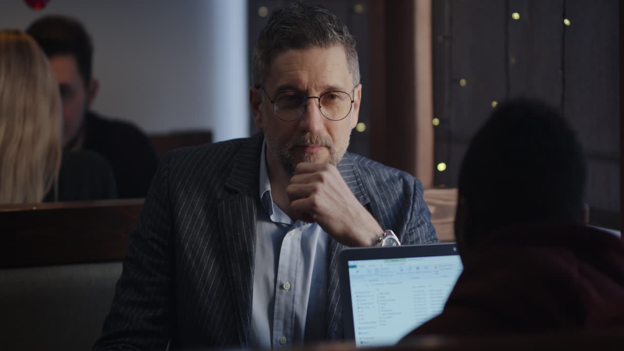 reunión de negocios en una cafetería