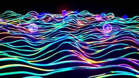 sfondo a onde di neon astratto