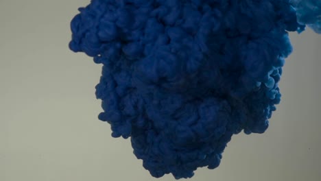 blue ink blots in water