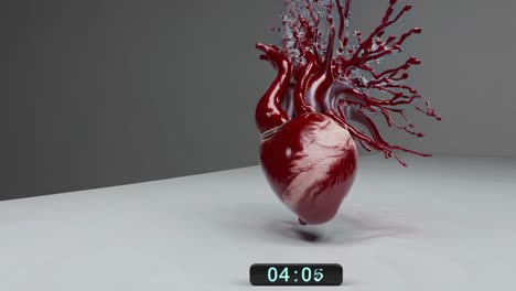 digital renderings of a heart with liquid effect