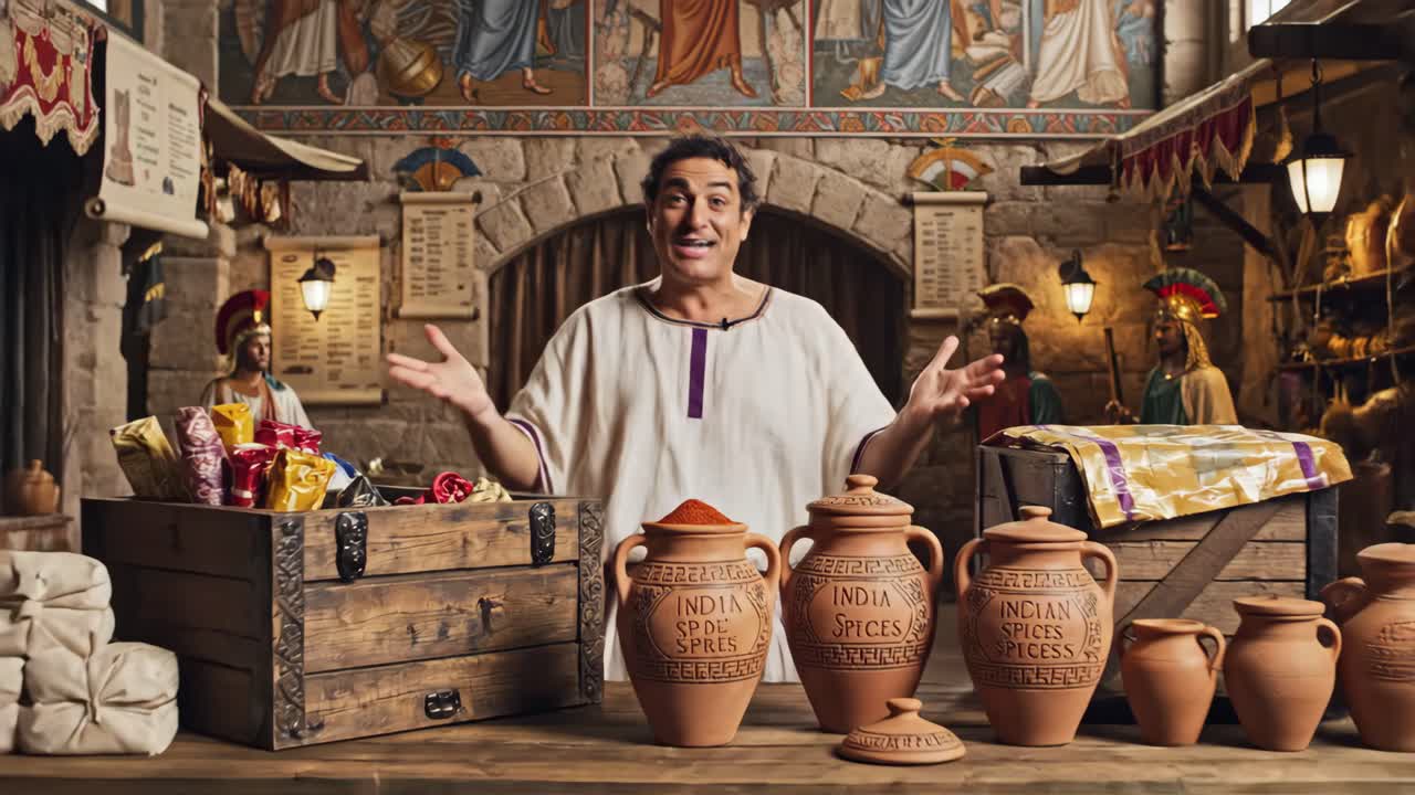 Roman Merchant Selling Indian Spices