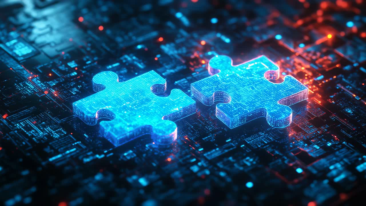 Digital Puzzle on Circuit Board