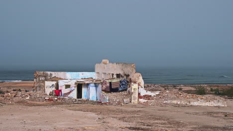 Ruined-house-by-the-sea-in-Casablanca-Morocco