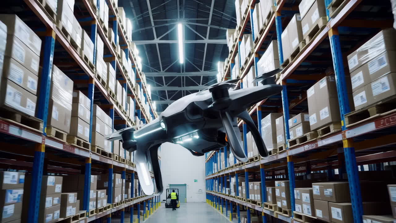 Drone Delivery in a Warehouse