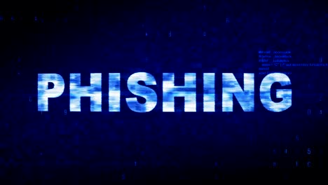 phishing text digital noise twitch glitch distortion effect error animation.