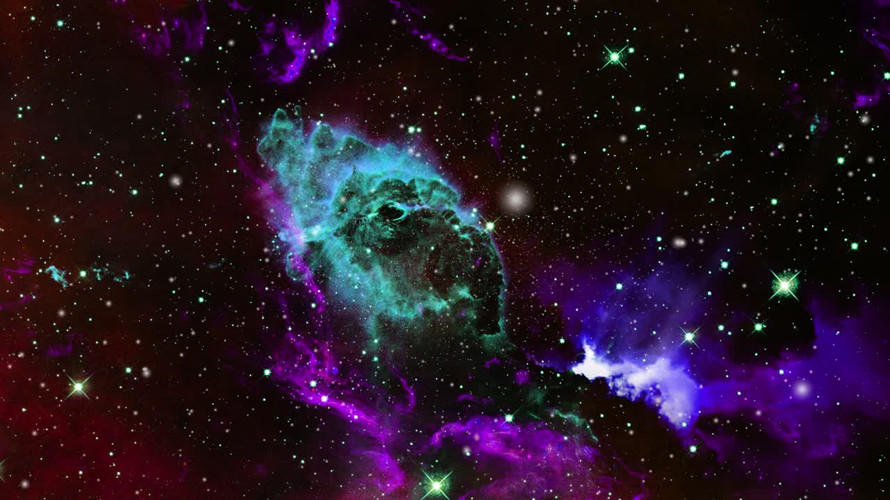 nubes nebulosas que se forman y flotan en el universo