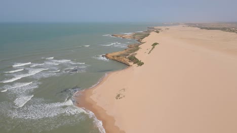 la guajira peninsula beach desert colombia coastline, aerial drone nature landscape
