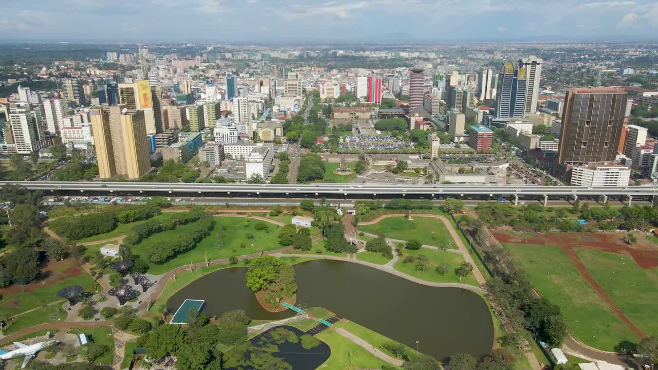 Vista aerea di Nairobi, Repubblica del Kenya, Africa orientale