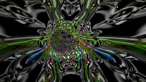 liquid metal tunnel backdrop loop.