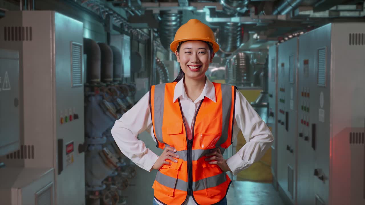 Female Engineer in a Power Plant