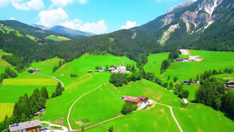 aerial of quaint town of st