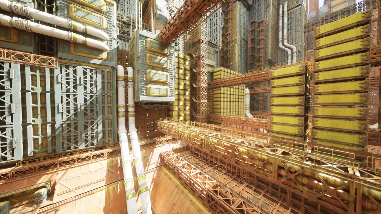 Complex laboratory piping system with monitoring devices and organized wiring