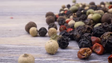 Macro-close-up-Mixed-peppercorns.-Dry-mix-peppercorns-close-up