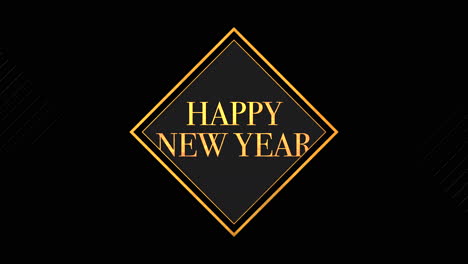 Happy-New-Year-with-gold-frame-on-black-gradient