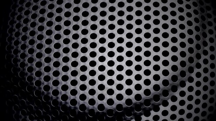 Background with perforated holes.