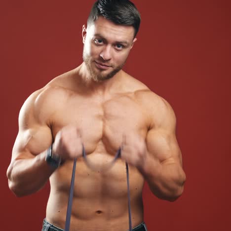 strong and muscular athletic man