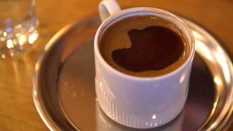 close up of a cup of turkish coffee