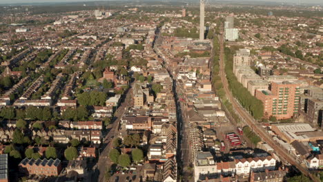 aerial shot over walthamstow high street