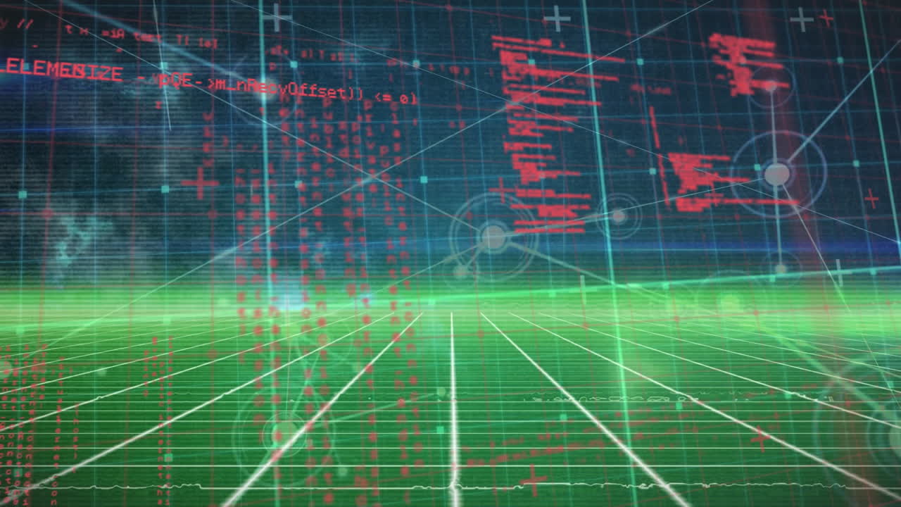 Animation of scopes scanning and data processing over grid