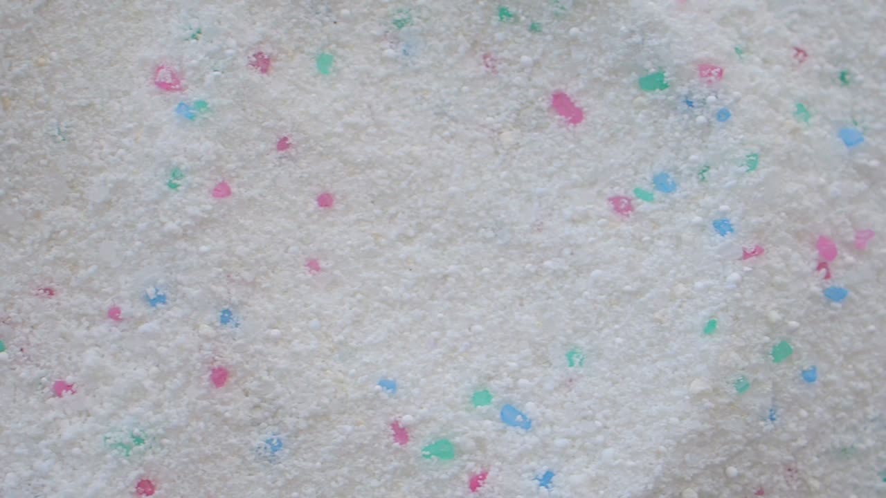 Colorful Laundry Detergent Powder