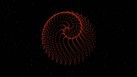 spinning swirl and twinkling stars motion graphics with night background