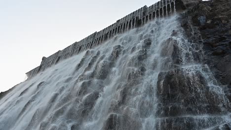 the newly opened stunning khorfakkan artificial waterfall in sharjah, the new tourist destination in united arab emirates