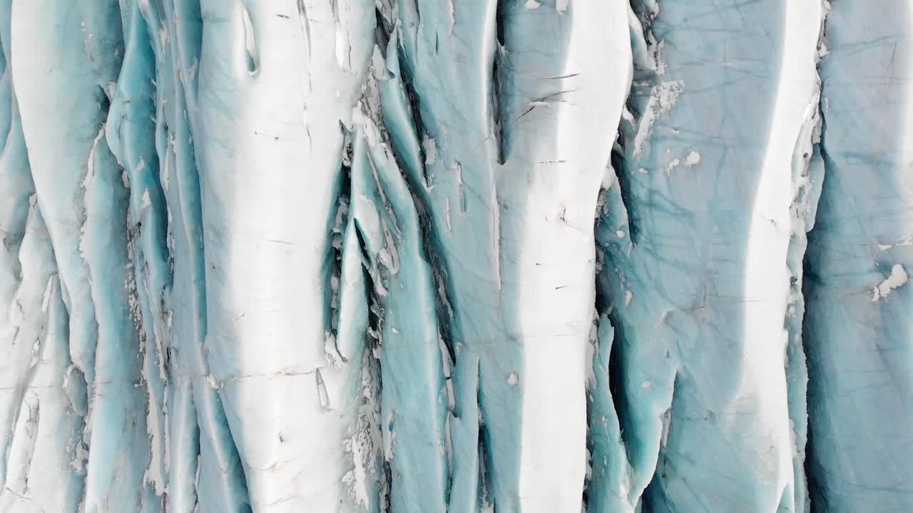 Drone shot above Vatnajokull Glacier in Iceland
