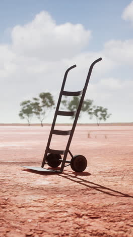 hand truck in the desert