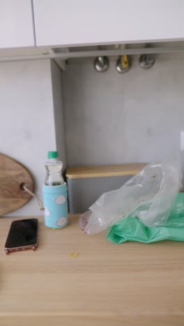 messy kitchen countertop