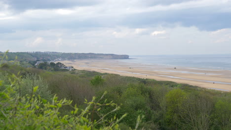 omaha beach seascape, windy and cloudy day. static