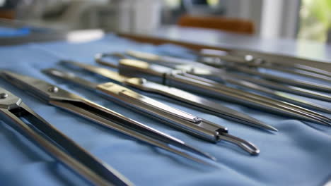 dental instruments on a tray