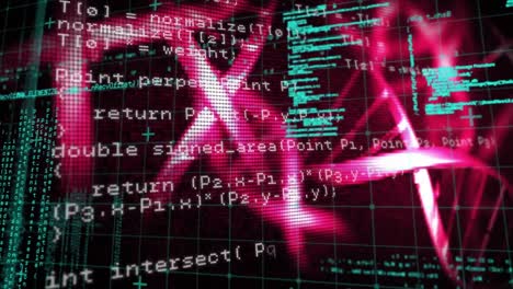 animación de cadenas de adn y procesamiento de datos científicos