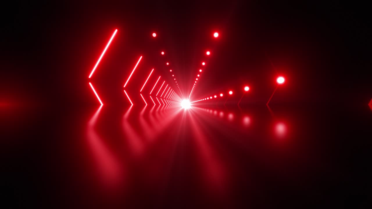 túnel de neón rojo