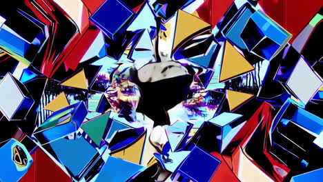 abstract geometric clock