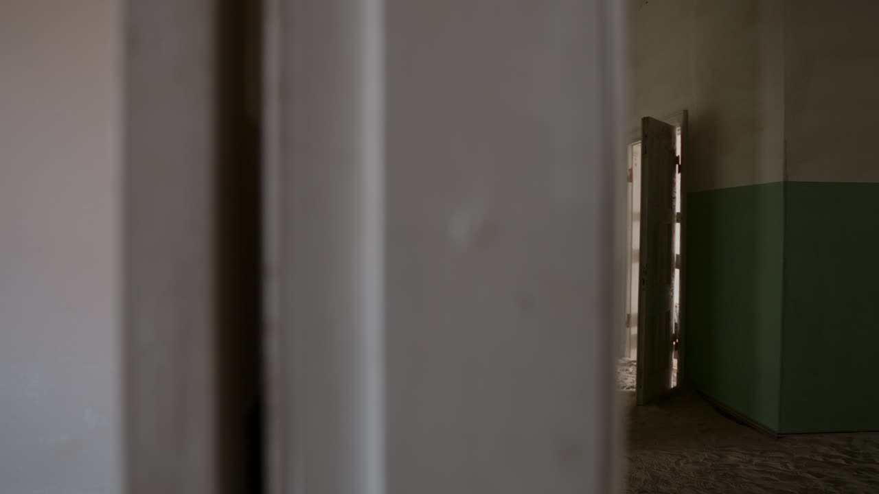 Abandoned Corridor Filled with Sand