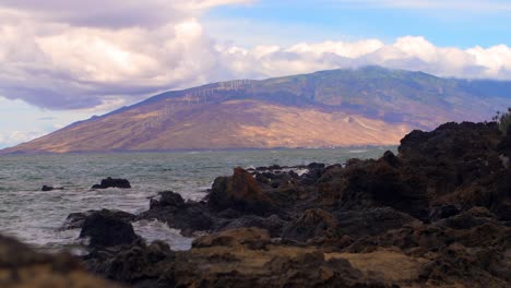 hawaii rocks ocean mountain slow motion 2