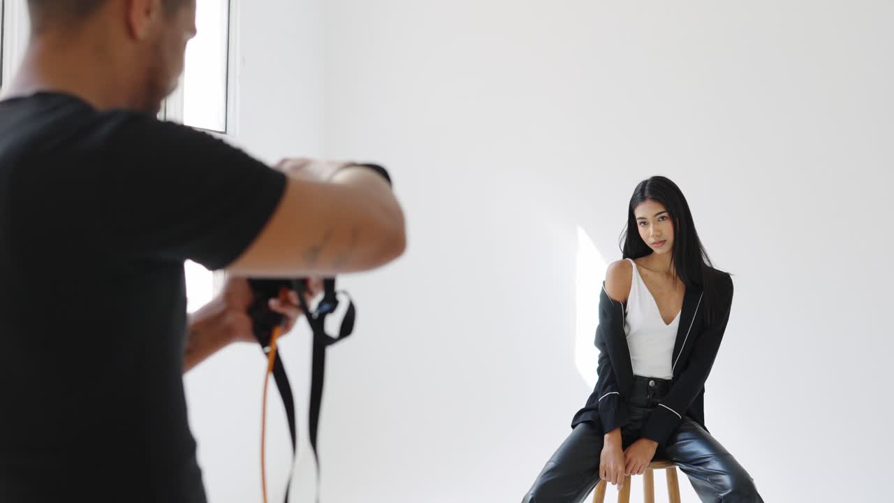 스튜디오 에서 패션 사진 촬영